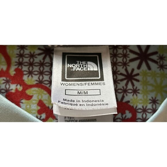 The North Face Size Med Rush Guard Top in Blue Tropical Design Sleeves - Picture 7 of 8